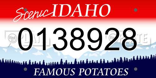 0138928 Idaho License Plate