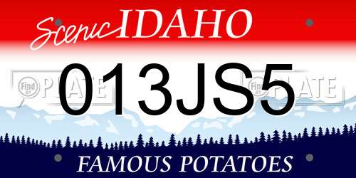 013JS5 Idaho License Plate