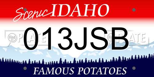 013JSB Idaho License Plate