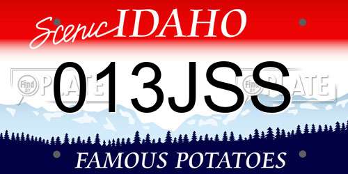 013JSS Idaho License Plate