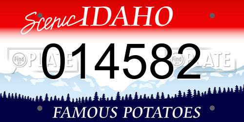 014582 Idaho License Plate