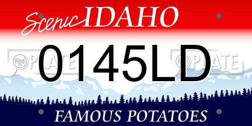 0145LD Idaho License Plate