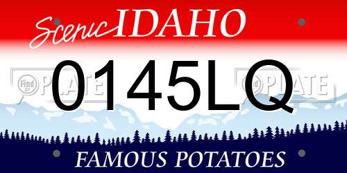 0145LQ Idaho License Plate