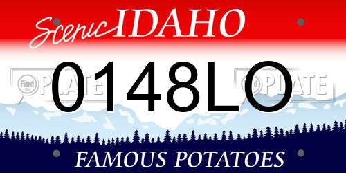0148LO Idaho License Plate