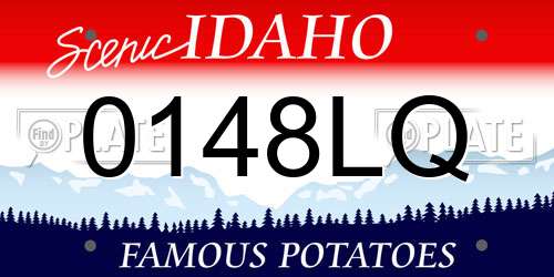 0148LQ Idaho License Plate