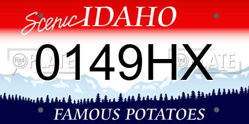 0149HX Idaho License Plate