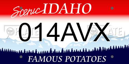 014AVX Idaho License Plate