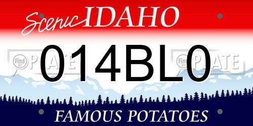 014BL0 Idaho License Plate