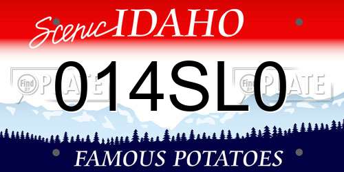 014SL0 Idaho License Plate