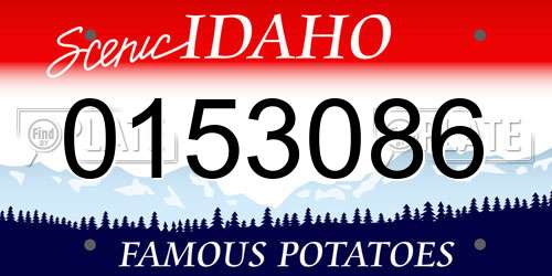 0153086 Idaho License Plate