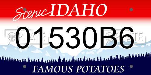 01530B6 Idaho License Plate