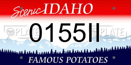 0155II Idaho License Plate