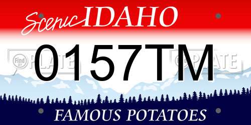 0157TM Idaho License Plate