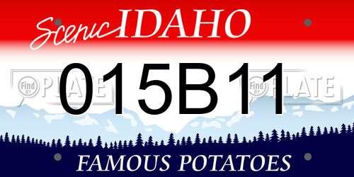 015B11 Idaho License Plate