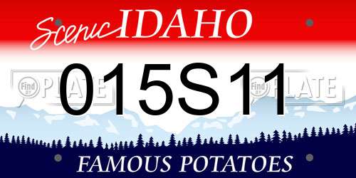 015S11 Idaho License Plate