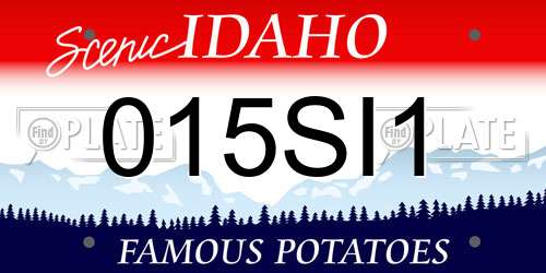 015SI1 Idaho License Plate
