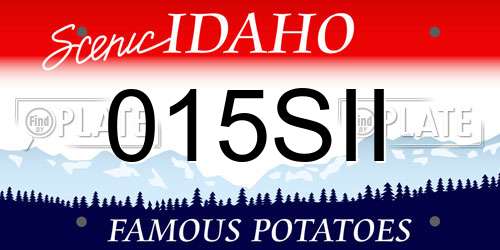 015SII Idaho License Plate