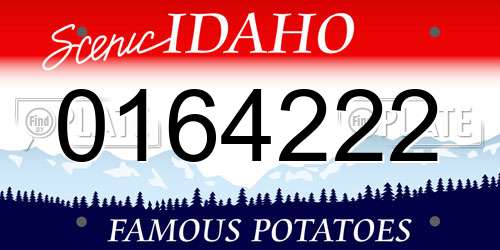 0164222 Idaho License Plate