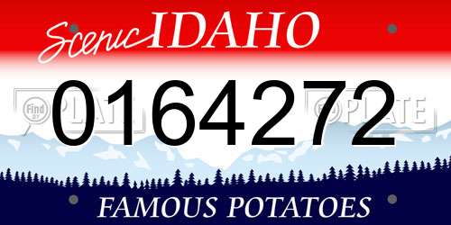 0164272 Idaho License Plate