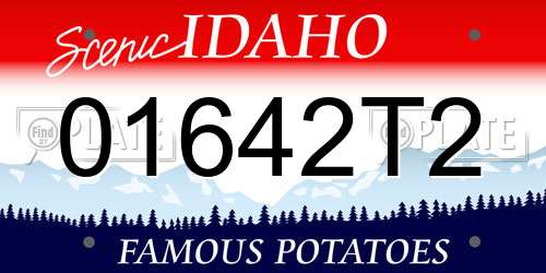 01642T2 Idaho License Plate