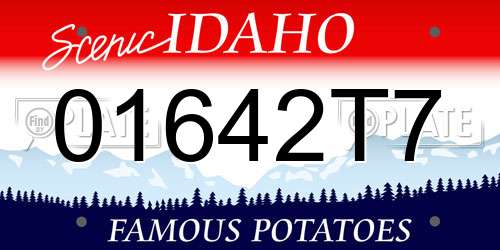 01642T7 Idaho License Plate