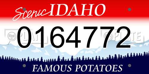 0164772 Idaho License Plate
