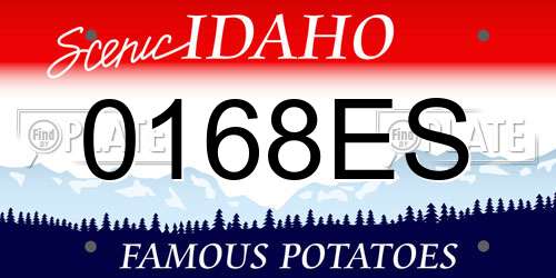 0168ES Idaho License Plate
