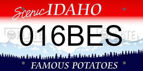 016BES Idaho License Plate