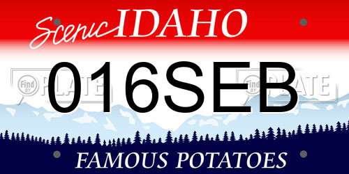 016SEB Idaho License Plate