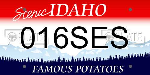 016SES Idaho License Plate