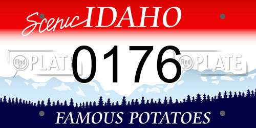 0176 Idaho License Plate