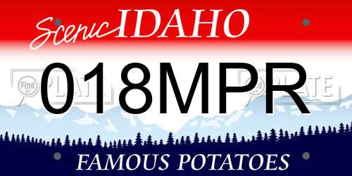 018MPR Idaho License Plate