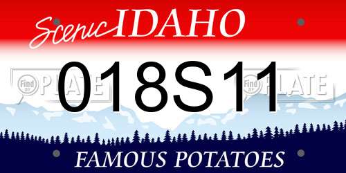 018S11 Idaho License Plate