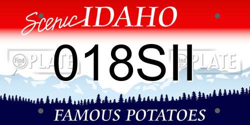 018SII Idaho License Plate
