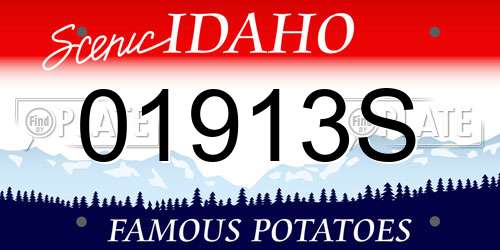 01913S Idaho License Plate
