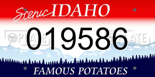 019586 Idaho License Plate