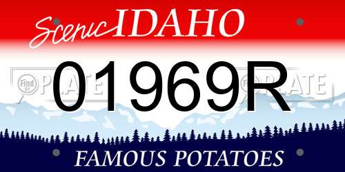01969R Idaho License Plate