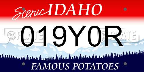 019Y0R Idaho License Plate