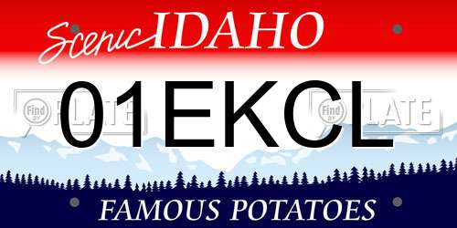 01EKCL Idaho License Plate