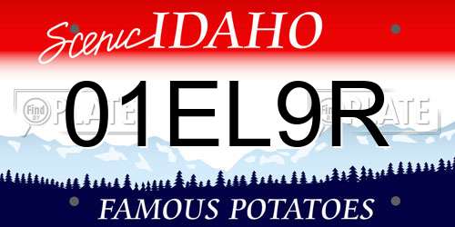 01EL9R Idaho License Plate