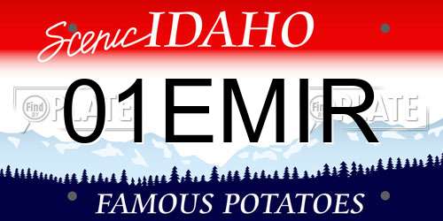01EMIR Idaho License Plate