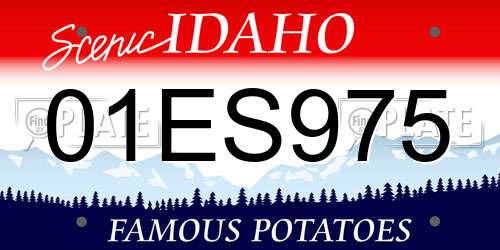 01ES975 Idaho License Plate