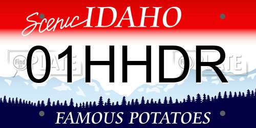 01HHDR Idaho License Plate