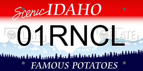 01RNCL Idaho License Plate