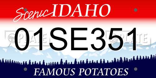 01SE351 Idaho License Plate