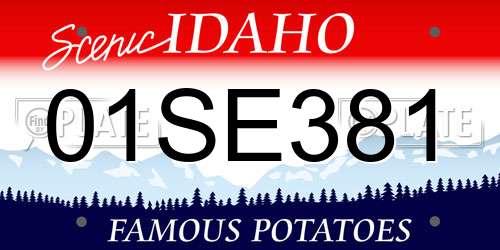 01SE381 Idaho License Plate