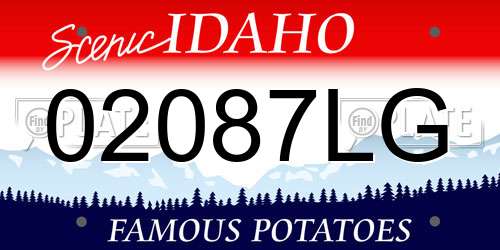02087LG Idaho License Plate