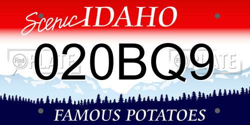 020BQ9 Idaho License Plate