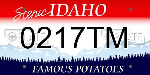 0217TM Idaho License Plate