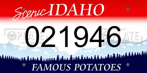 021946 Idaho License Plate